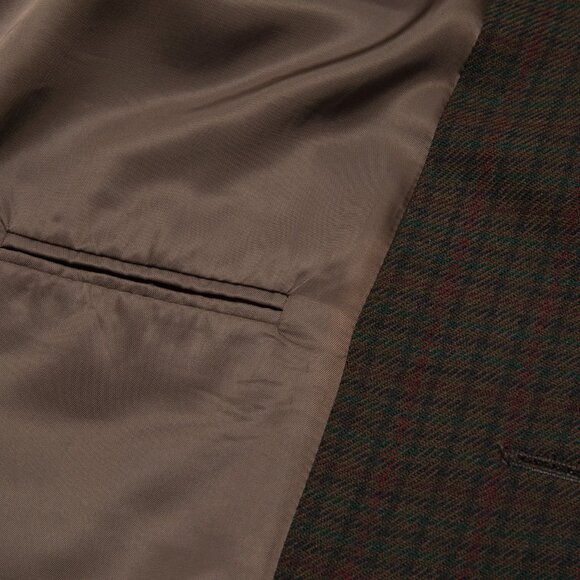 INTERNATIONAL CLUB (Fiji) 70s Plaid Brushed Wool Twill Weave Sport Coat : XXL - Picture 8 of 9